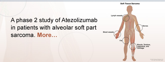A phase 2 study of Atezolizumab in patients with alveolar soft part sarcoma. More…
